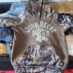 John Deere Kids Brown Camouflage Hoodie